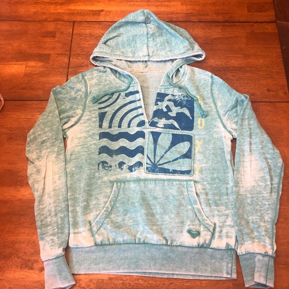 Roxy Tops - Roxy Blue Beachy Marled Hoodie